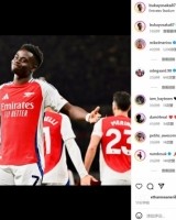 回归就破门，萨卡社媒晒庆祝照：这感觉将好像从未离开过